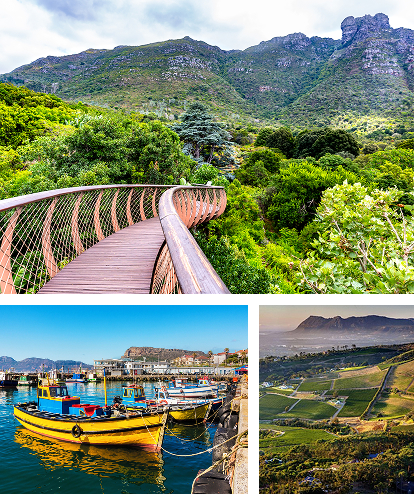 5 day Day 4 – Choose Your Own Adventure Wooden boardwalk curves through a lush green mountain landscape under a blue sky.